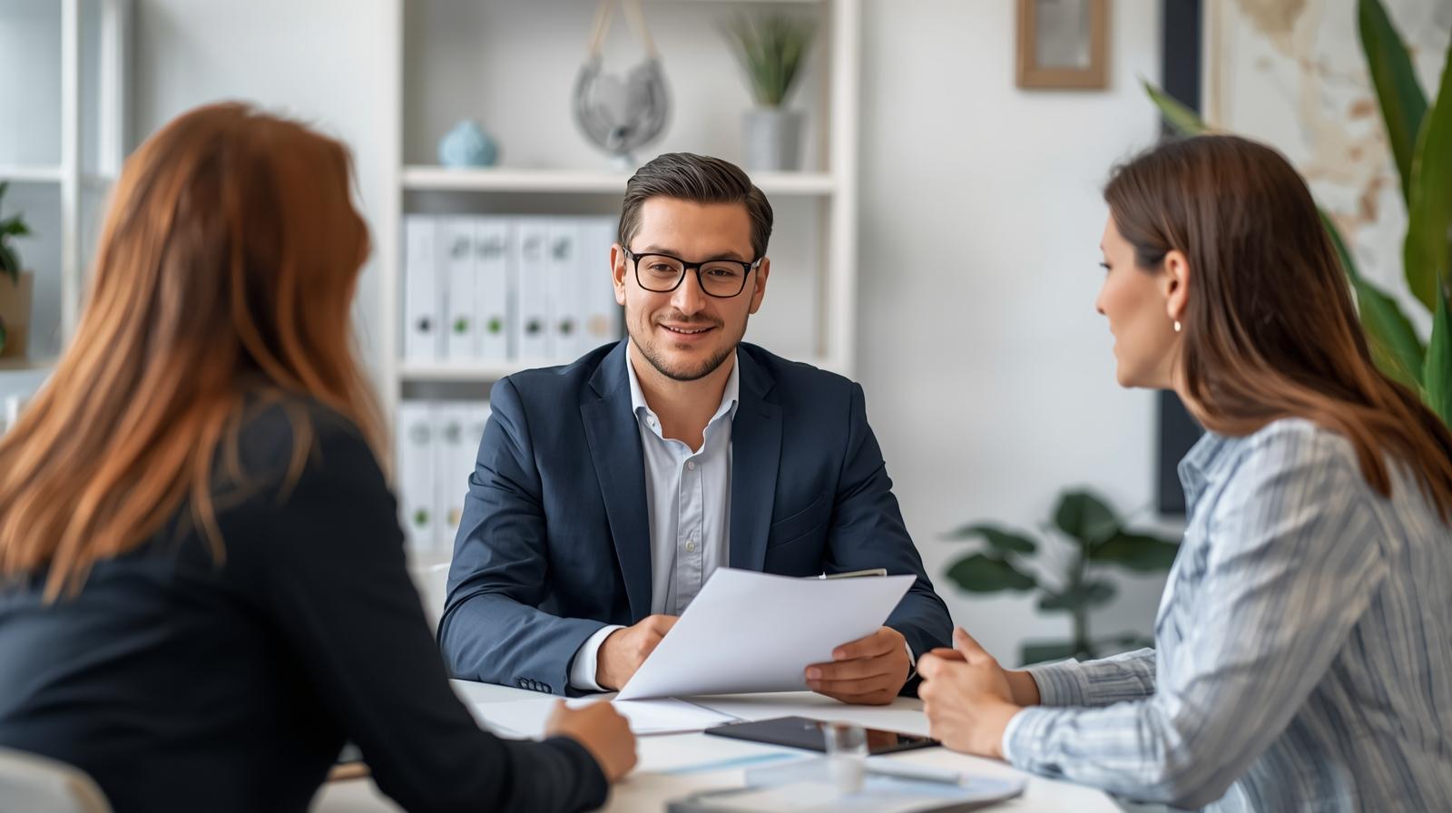 Professional insurance agent in Jacksonville meeting with a client, symbolizing trust, expertise, and personalized service — highlighting the top qualities to look for in the best insurance agent.